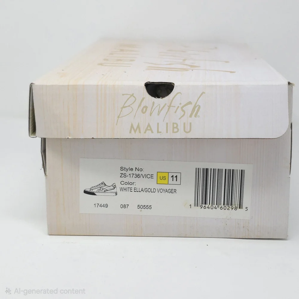 Blowfish Malibu Women's Vice Sneaker, White Ella/Gold Voyager - Picture 8 of 8